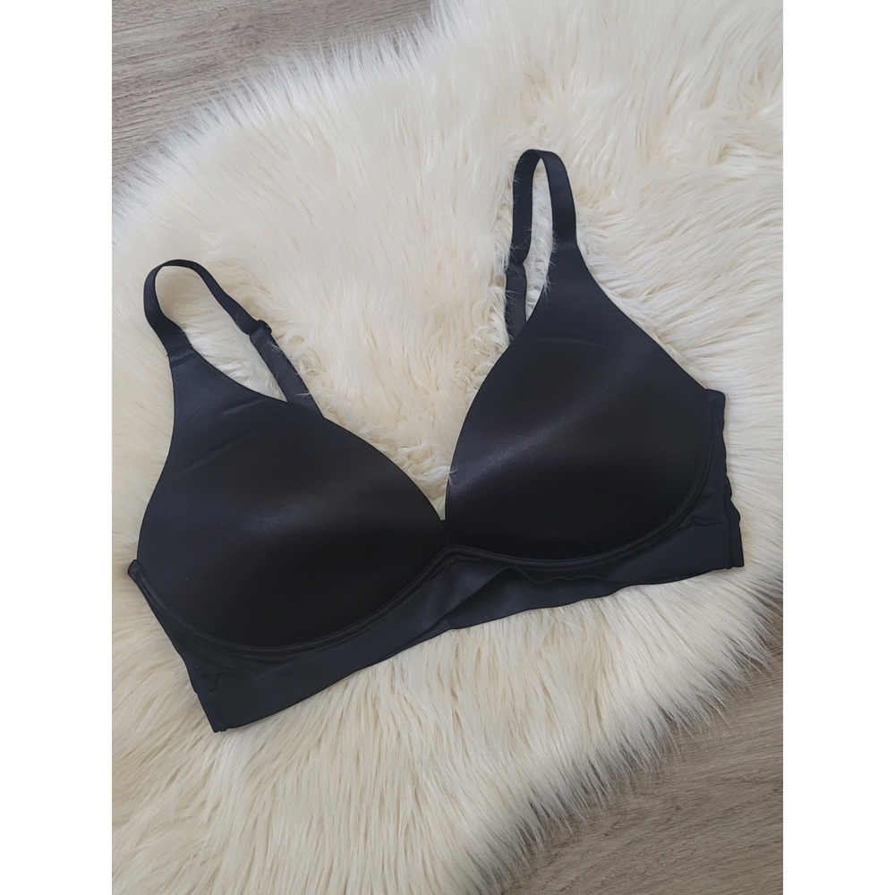 Soma Enbliss Luxe Plunge Bralette Black Size XL Wireless Comfort Soft Pullover